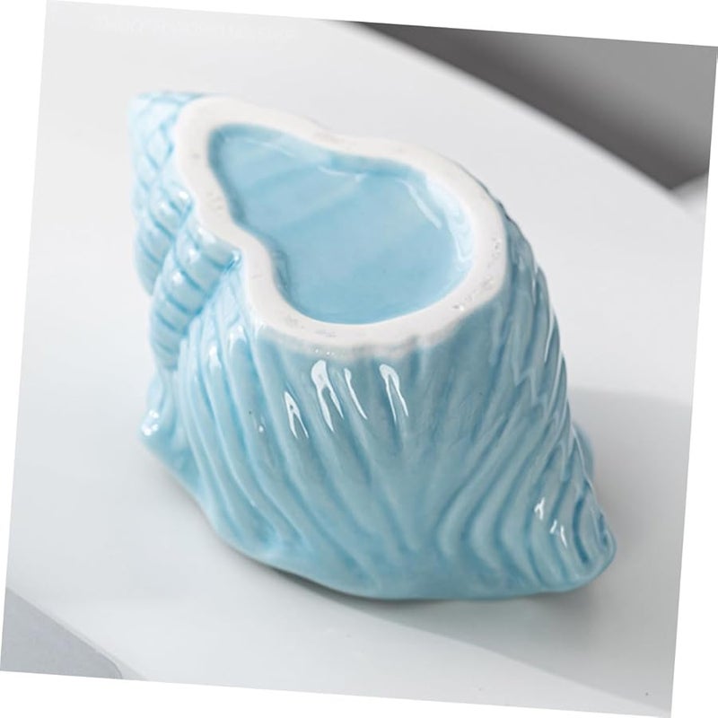 Ceramic Conch Shaped Ashtray Large Opening Stable Base Smokeless Holder for Home Bar Office - Image 4